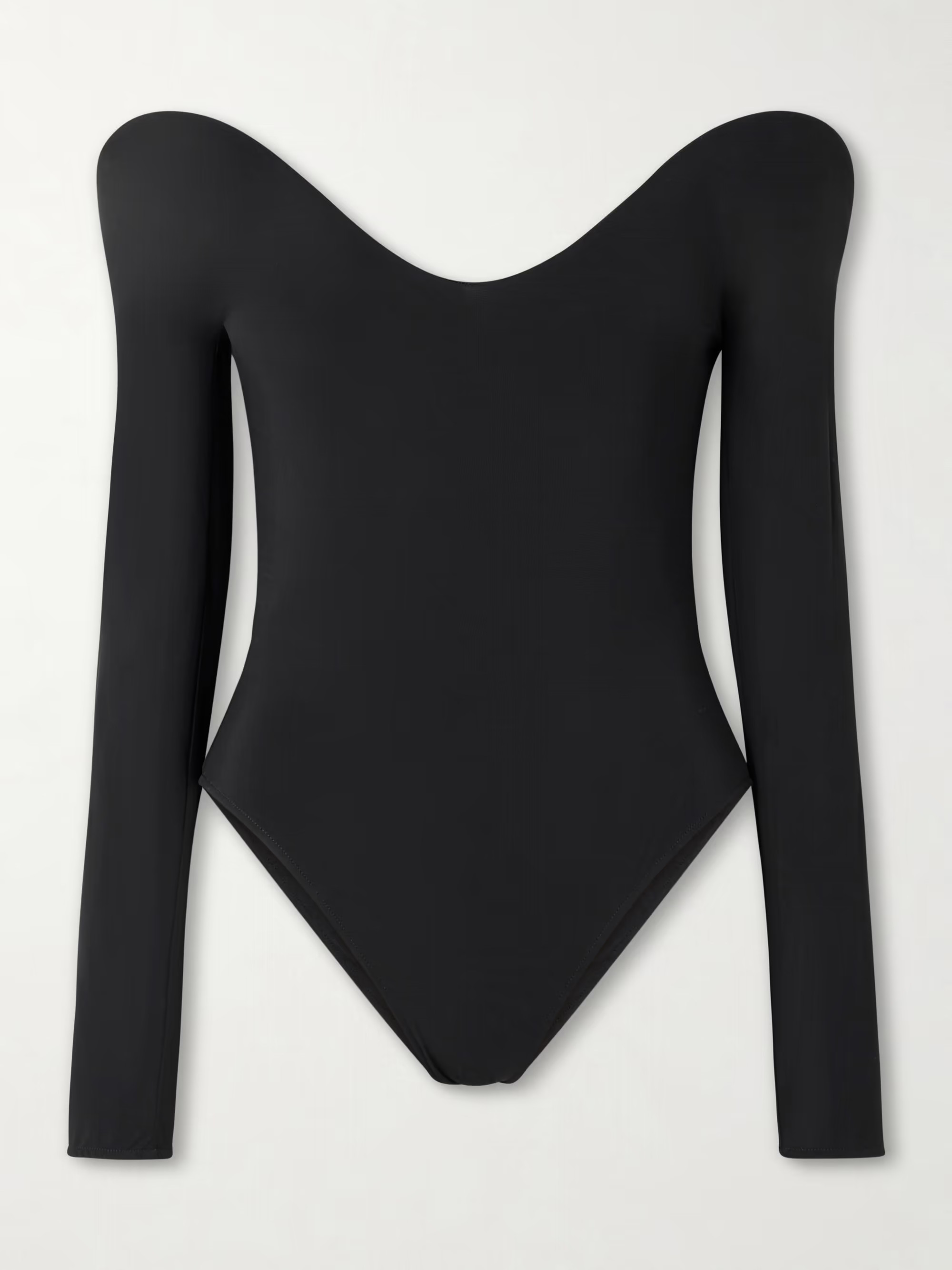 Open-back padded jersey bodysuit | NET-A-PORTER (US)