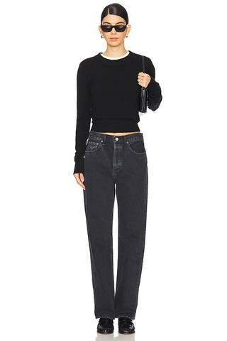 Tuck In Sweater in Black Knit | Revolve Clothing (Global)
