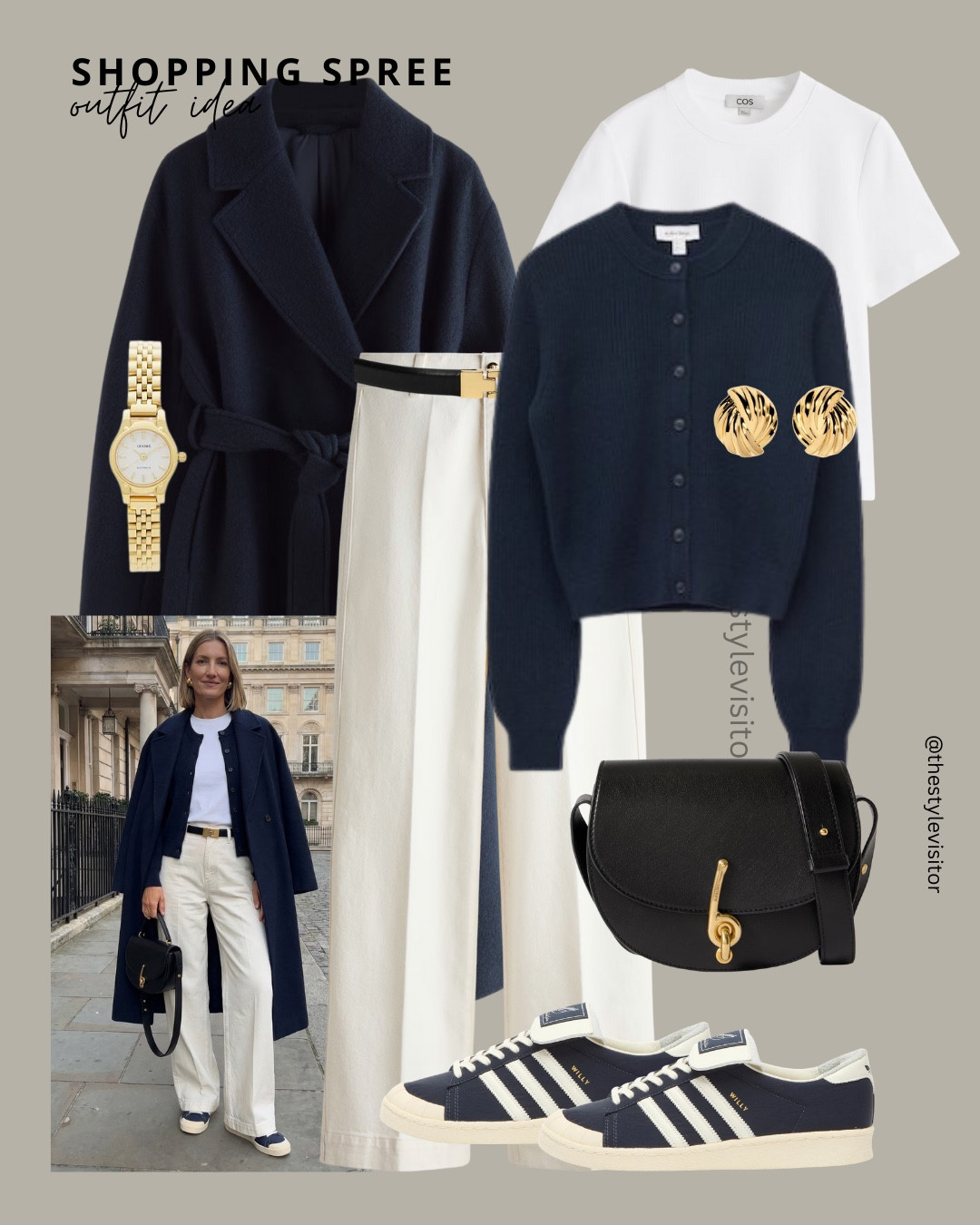 This is the kind of outfit that works everywhere 🤍 A classic navy coat layered over a crisp white tee, paired with tailored white trousers and timeless sneakers for an effortless European feel. ✨

Like this post to save it to your favourite folder and come back later to shop.

neutral outfit, european style, navy coat outfit, white trousers look, adidas sneakers outfit, chic casual style, timeless wardrobe, minimalist fashion, everyday chic, classic outfit idea, city outfit, modern woman style, elevated basics, effortless look, gold jewelry styling, capsule wardrobe, parisian style, smart casual outfit, fashion inspiration, clean girl aesthetic

#LTKWorkwear #LTKootd #LTKSeasonal