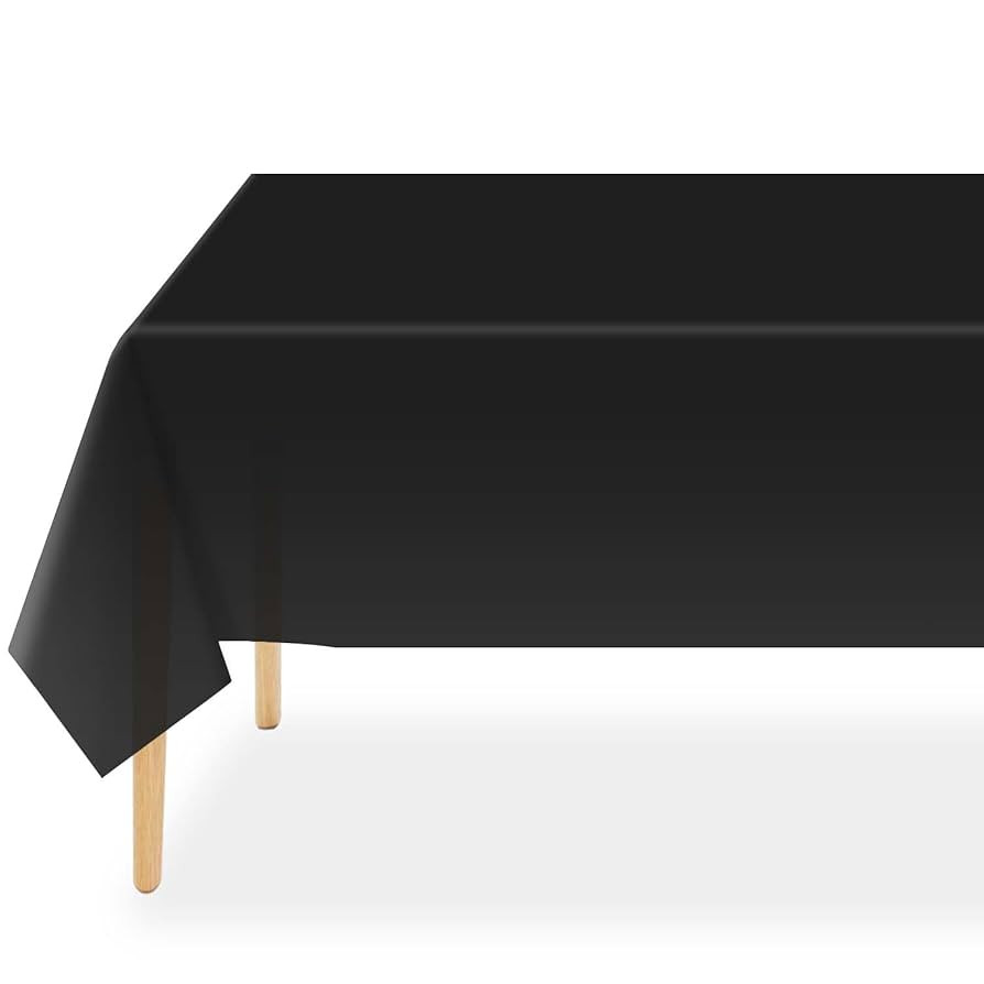QIKSION Plastic Table Cloth Disposable 2 Pack, 54 x 108 Inch Tablecloths for Rectangle Tables, Bl... | Amazon (US)