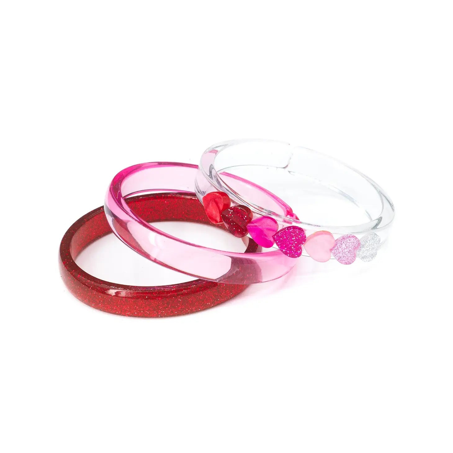 Lilies & Roses Heart Red & Pink Mix Bangle Set of 3 | JoJo Mommy