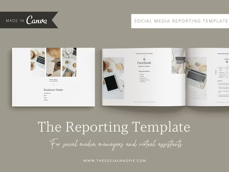 Social Media Analytics Report Template | Social Media Analytics Tracker | Analytics Template | An... | Etsy (US)