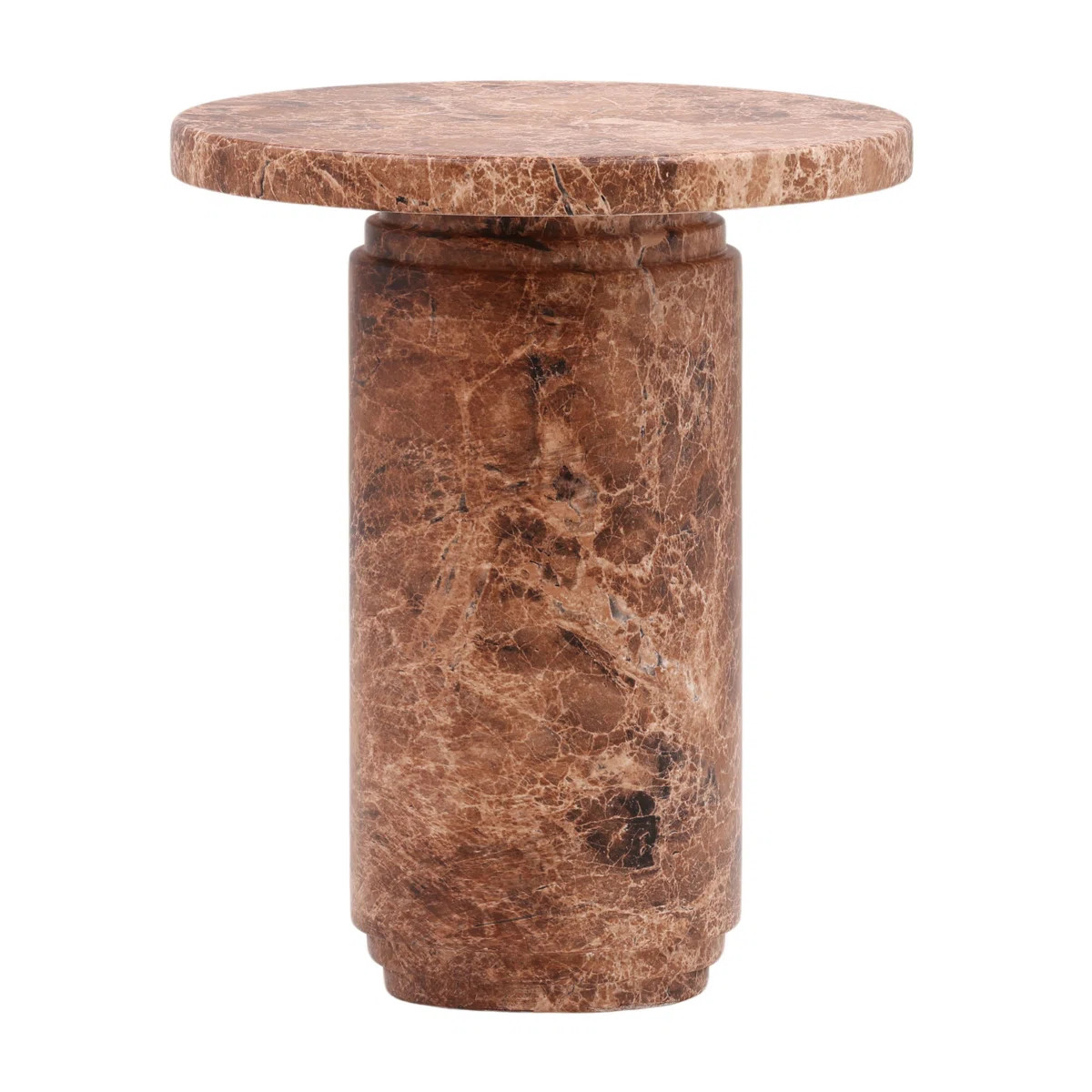 Jimenez Lightweight Concrete End Table, Brown | Perigold