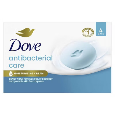 Dove Beauty Antibacterial Beauty Bar Soaps - 15oz/4ct | Target