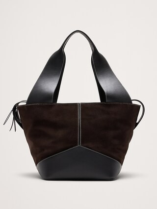 Large Patchwork Medium Zip Tote | Banana Republic (CA)