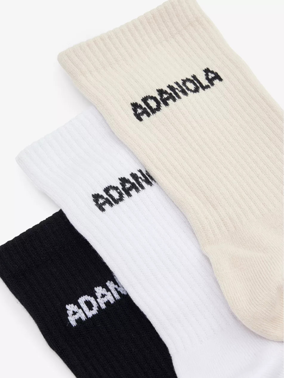 Branded pack of three bamboo-blend knitted socks | Selfridges