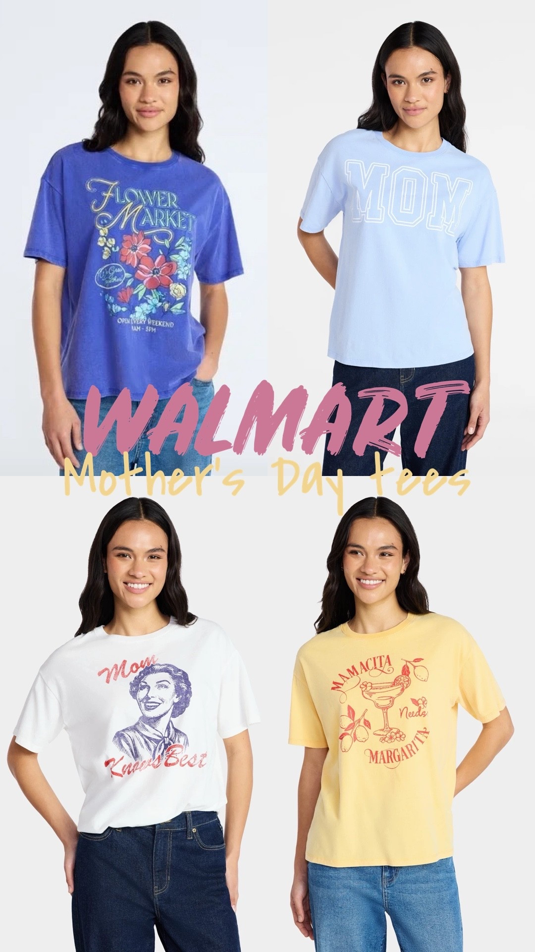 Walmart Mother’s Day tees + matching bungee shorts 
Both restocked! Under $10 

#LTKootd #LTKOver40 #LTKMothersDay