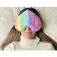 Washable Weighted Eye Pillow, Pastel Rainbow Hearts, Lavender Or Unscented, Compress, Eye Mask, Light Blocker, Soft Cotton | Etsy (US)