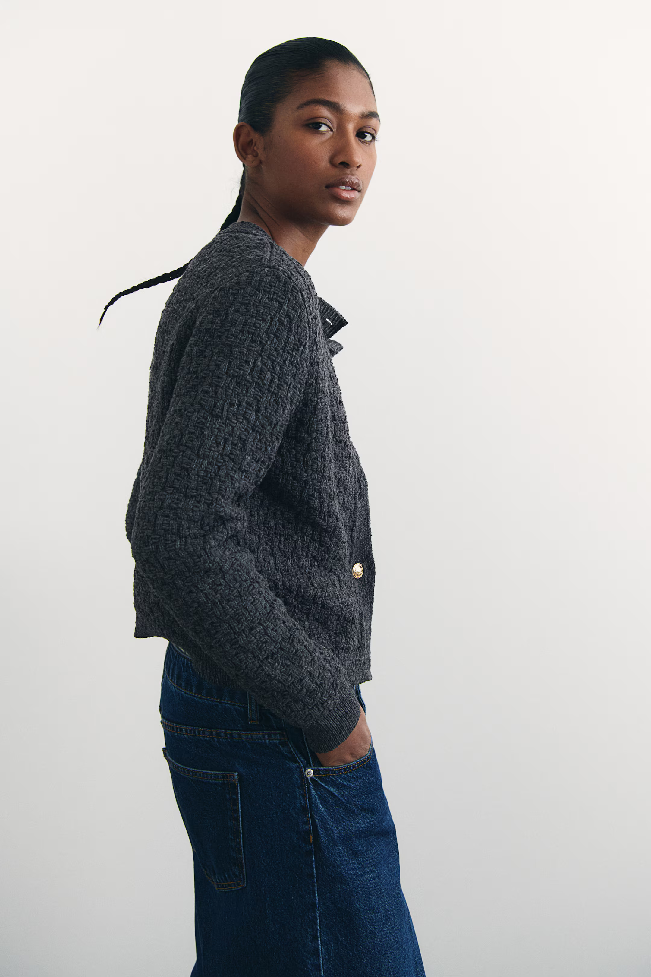 Textured-Knit Cardigan | H&M (US + CA)