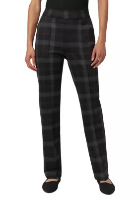 HUE Women's Pull On Plaid Printed Pants | Belk