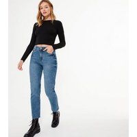 Blue Ankle Grazing Hannah Straight Leg Jeans New Look | New Look (UK)