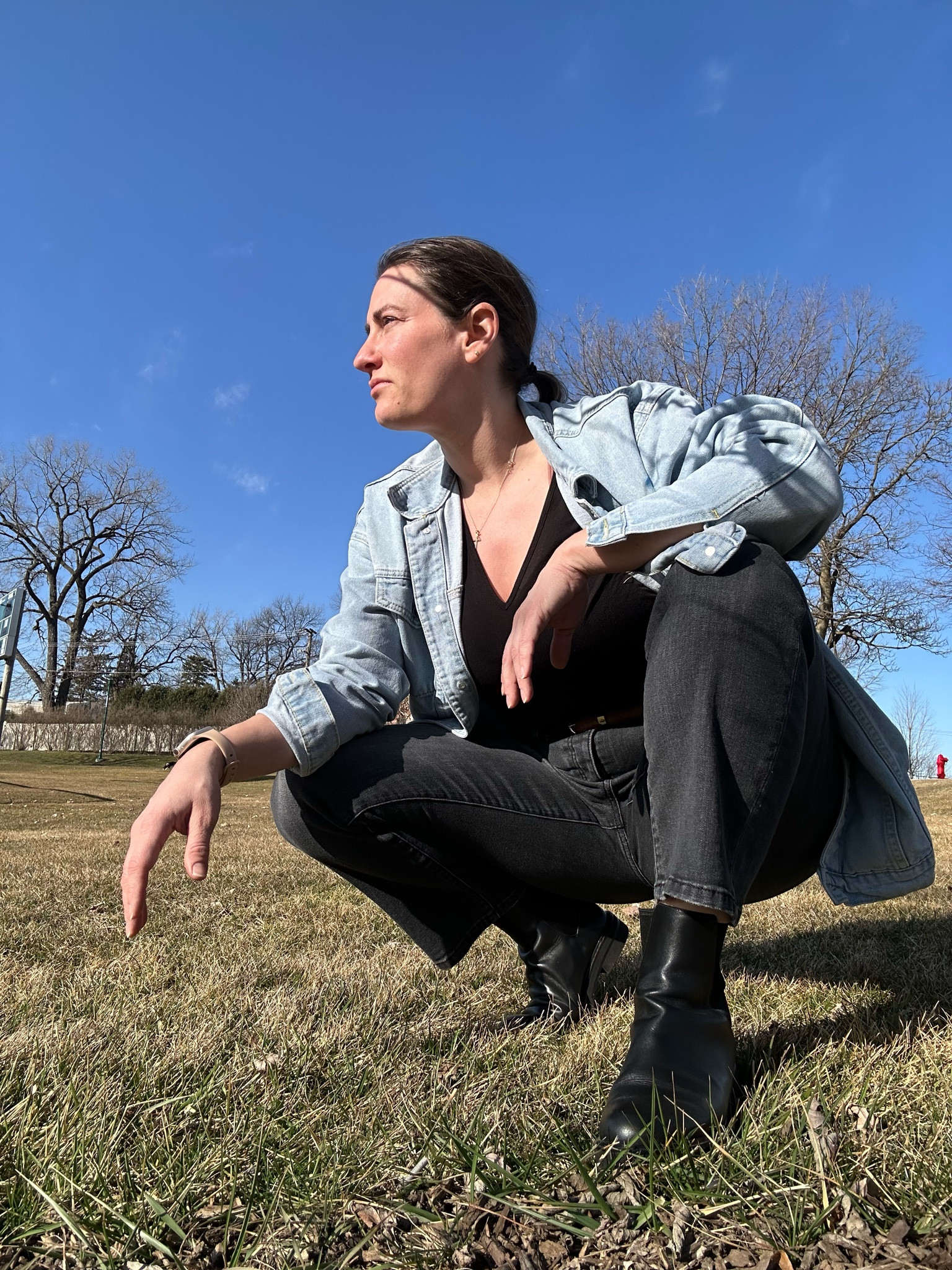 Spring is in the air!
.
Midwest spring is crisp. I stay warm with denim, booties, and layers. Here, I wear my Stuart Weitzman Chelsea boots, with my Joes Jeans black denim, a plain black tee, and my oversized denim jacket. 

#LTKshoecrush #LTKSpringSale #LTKSeasonal