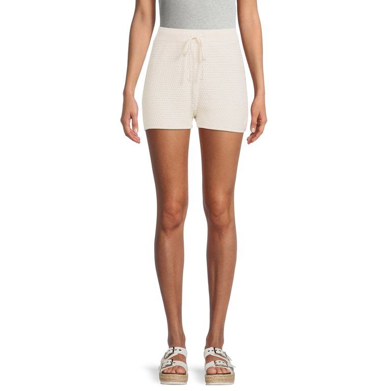 Madden NYC Women's Drawstring Crochet Shorts - Walmart.com | Walmart (US)