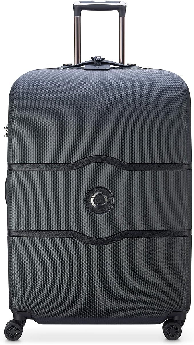 DELSEY Paris Chatelet Hardside Luggage with Spinner Wheels, Black, Checked-Large 28 Inch, No Brak... | Amazon (US)