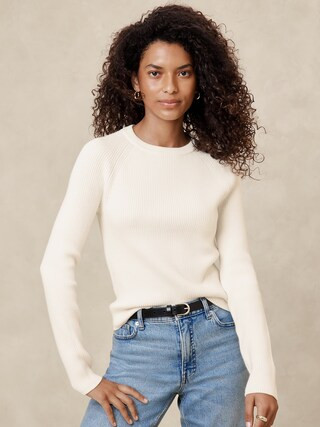 Ribbed Crew-Neck Pullover Sweater | Banana Republic Factory | Banana Republic Factory