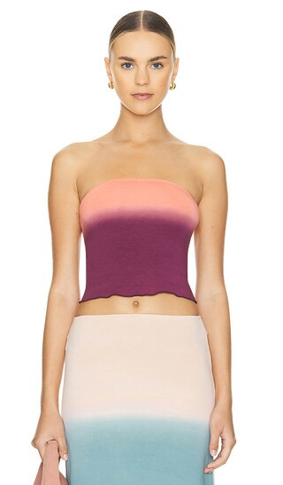 Kosho Hand-painted Tube Top in Ombre Rouge | Revolve Clothing (Global)