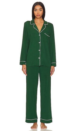 Gisele PJ Set in Forest Green & Ivory | Revolve Clothing (Global)