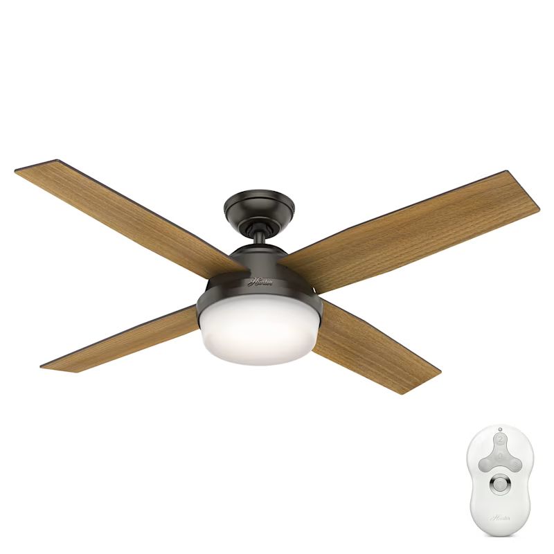 Dempsey with Light 52 inch Ceiling Fan | Hunter Fan Company