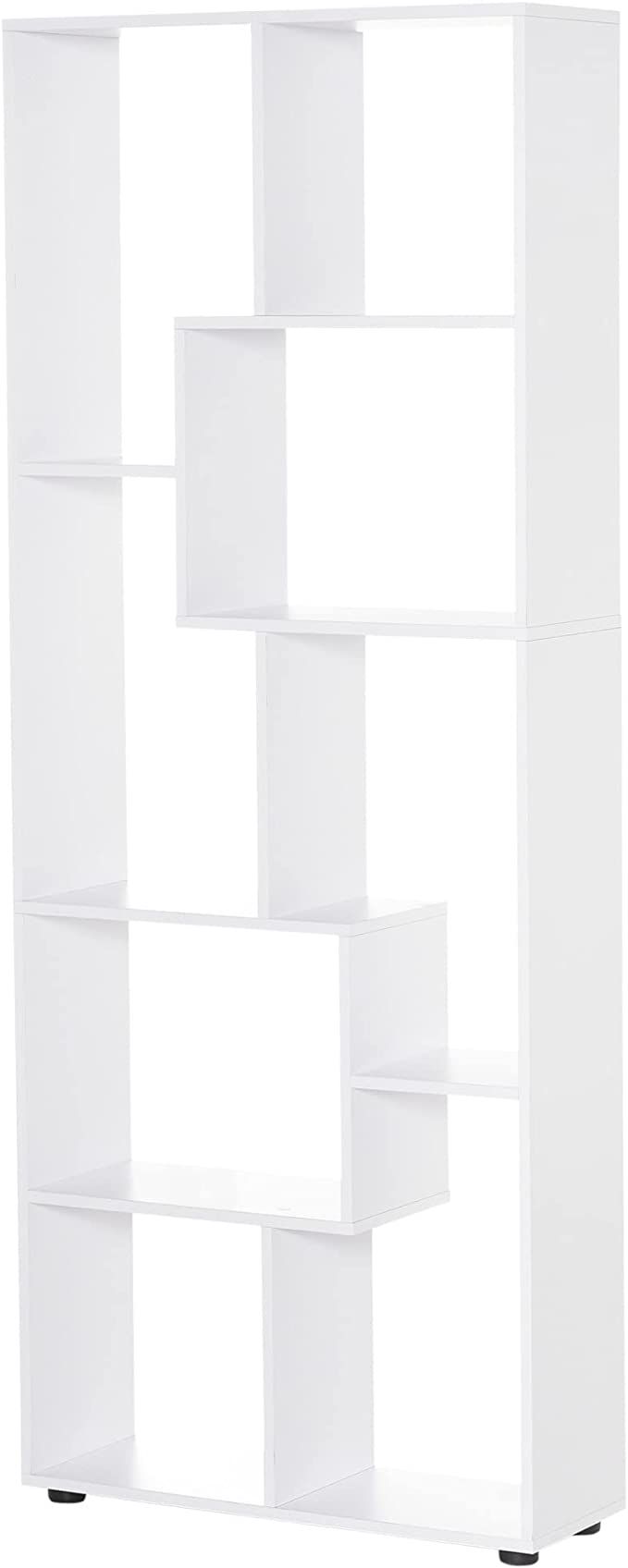 HOMCOM 8-Tier Freestanding Bookcase w/ Melamine Surface Anti-Tipping Foot Pads Home Display Stora... | Amazon (UK)