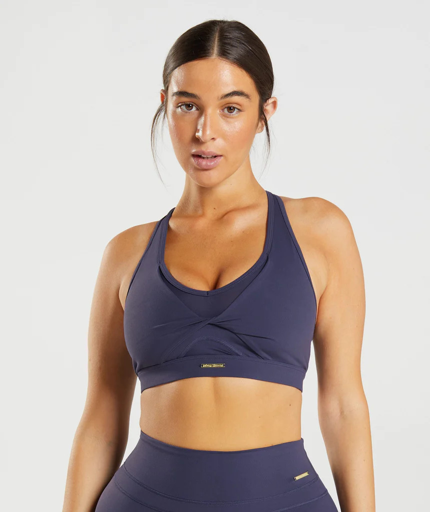Gymshark Whitney Mesh Sports Bra - Indigo Navy | Gymshark (Global)