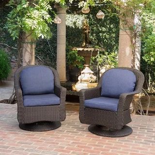 Liam Outdoor Wicker Club Chair (Set of 2) by Christopher Knight Home - Overstock - 17904317 | Bed Bath & Beyond