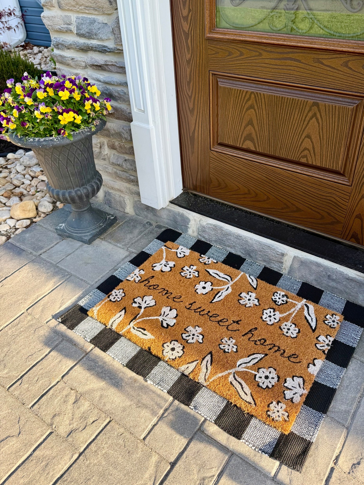 Front door decor! My new doormat and underlay. I also bought new outdoor planters but I haven’t changed them yet. Would make a sweet Mother’s Day gift. Spring home decor

#LTKHome #LTKMothersDay #LTKmomlife