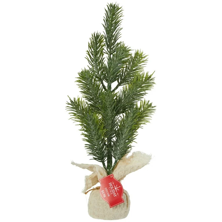 Mini Potted Tree Tabletop Decoration, Cream Base, 16 inch, 1 lb, by Holiday Time | Walmart (US)
