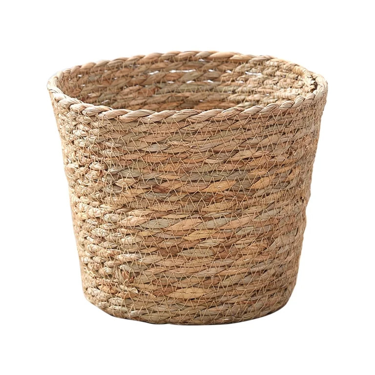 L Woven Style Plastic Flower Pot Storage Basket Large Simulated Rattan Look Planter For Artificia... | Walmart (US)