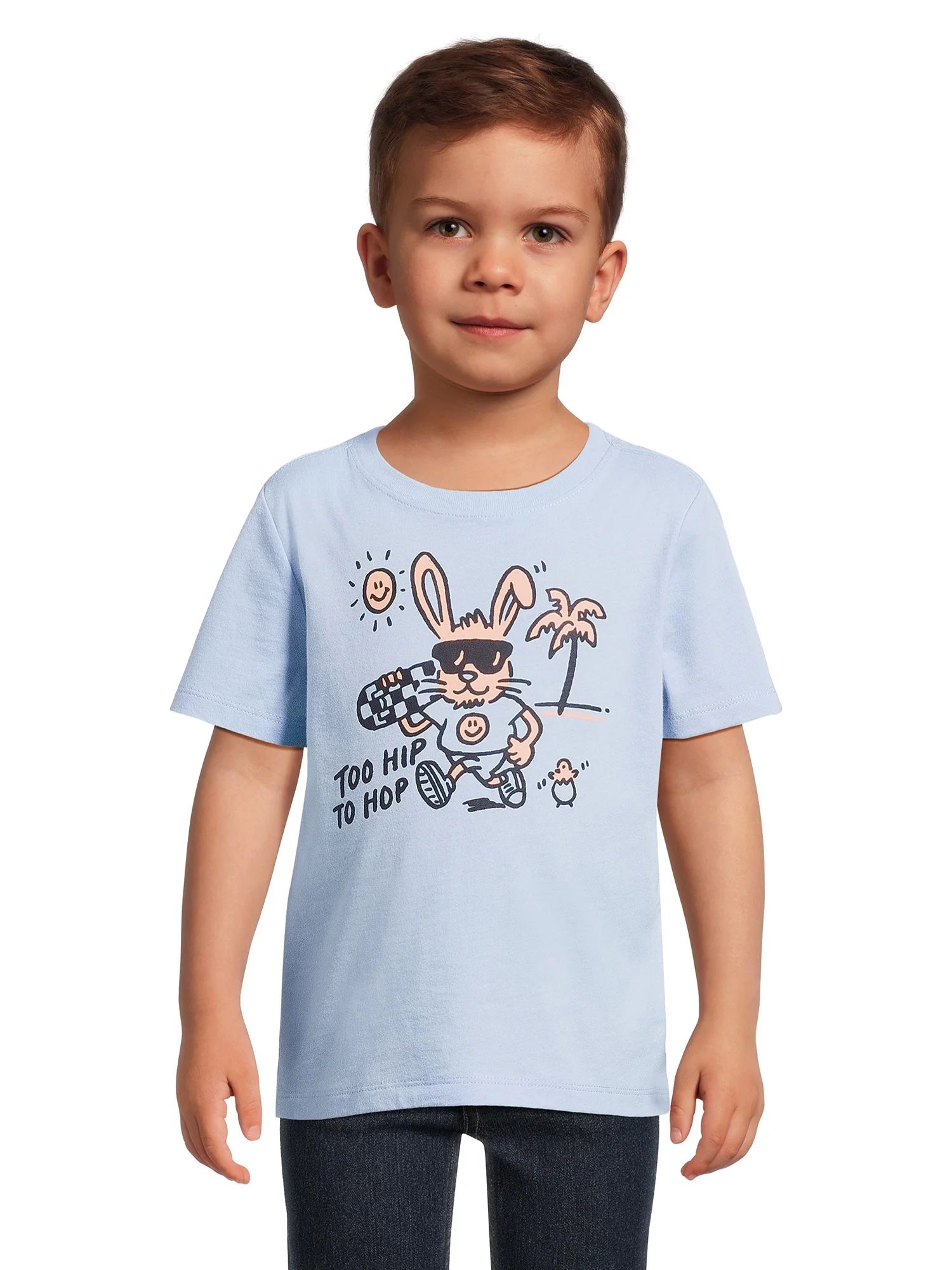 Wonder Nation Easter Toddler Short Sleeve Graphic T-Shirt, Sizes 12M-5T - Walmart.com | Walmart (US)