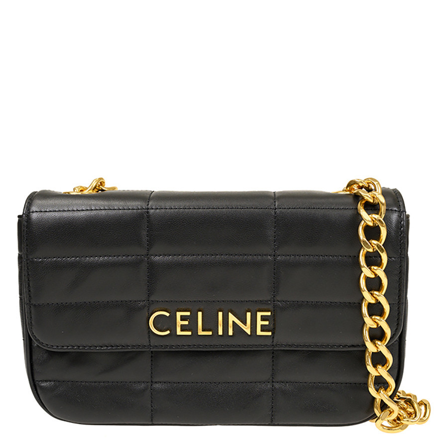 Celine Chain Shoulder Bag In Quilted Goatskin - Black | Jomashop.com & JomaDeals.com