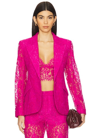 Livvy Straight Leg Trouser in Light Ruby | Revolve Clothing (Global)