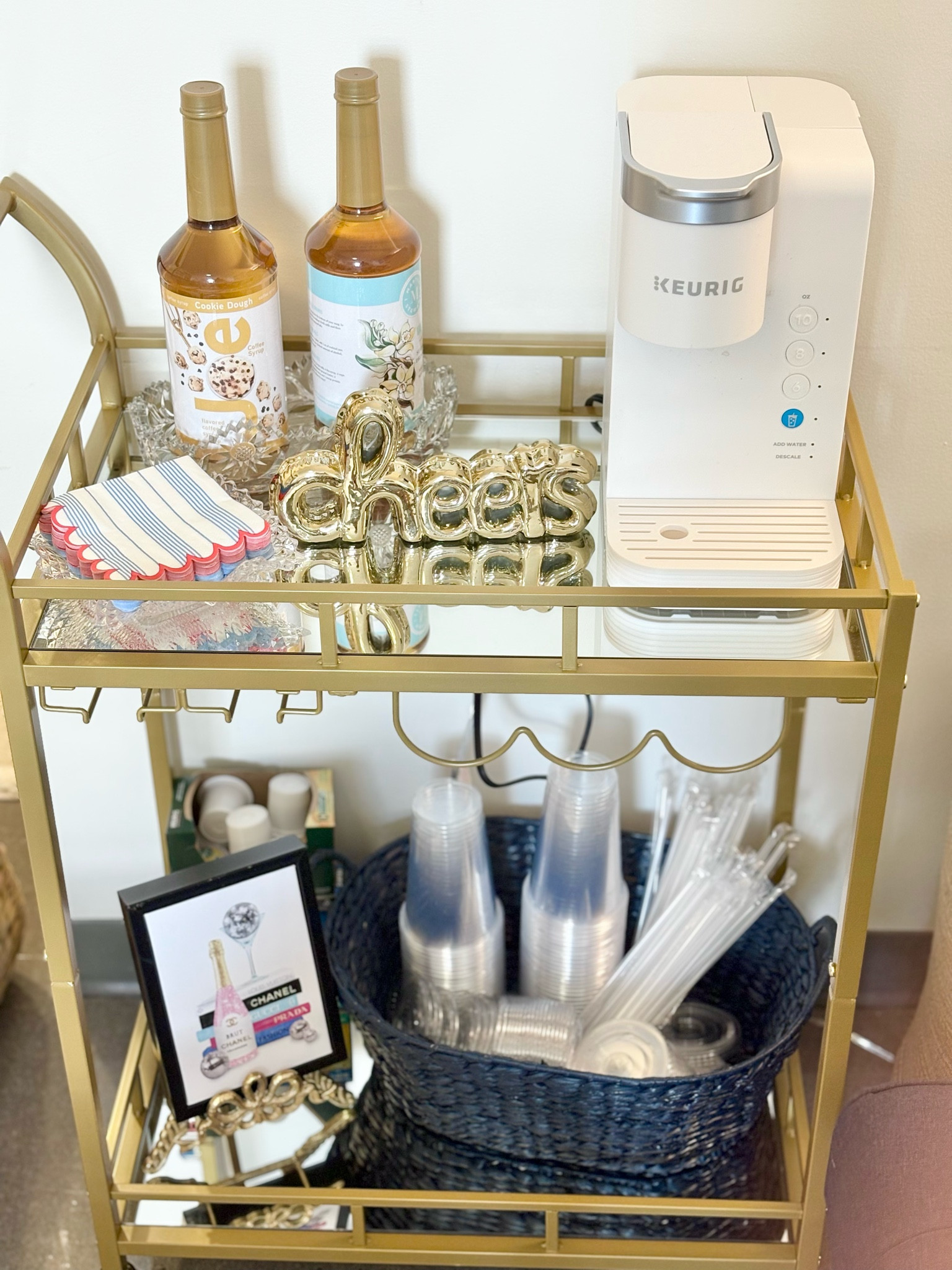 Dorm room coffee cart! 🩵