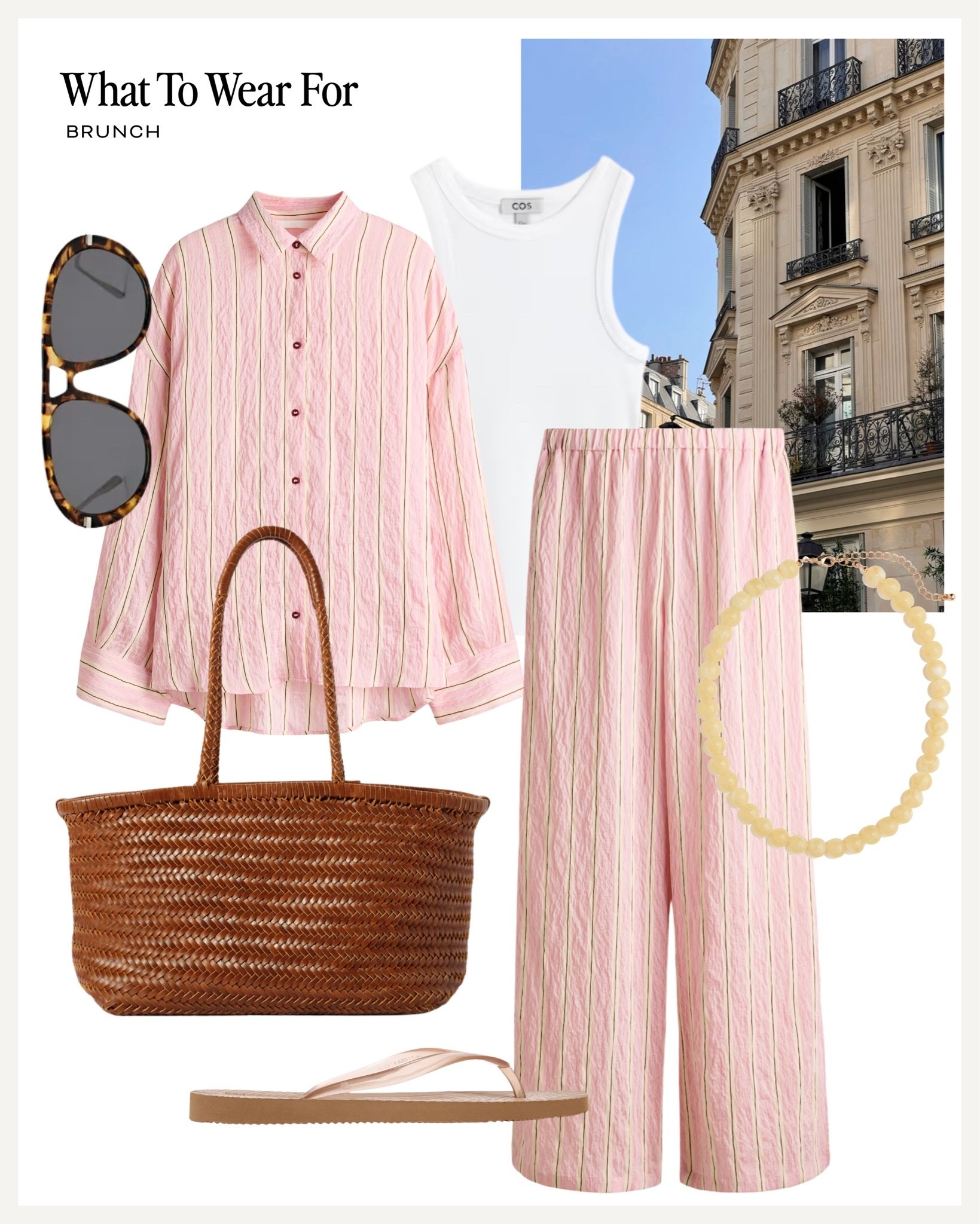 Brunch ☕️ 

Heatwave outfit, h&m new in, pink shirt & trousers, tan bag, flip flops

#LTKsummer
