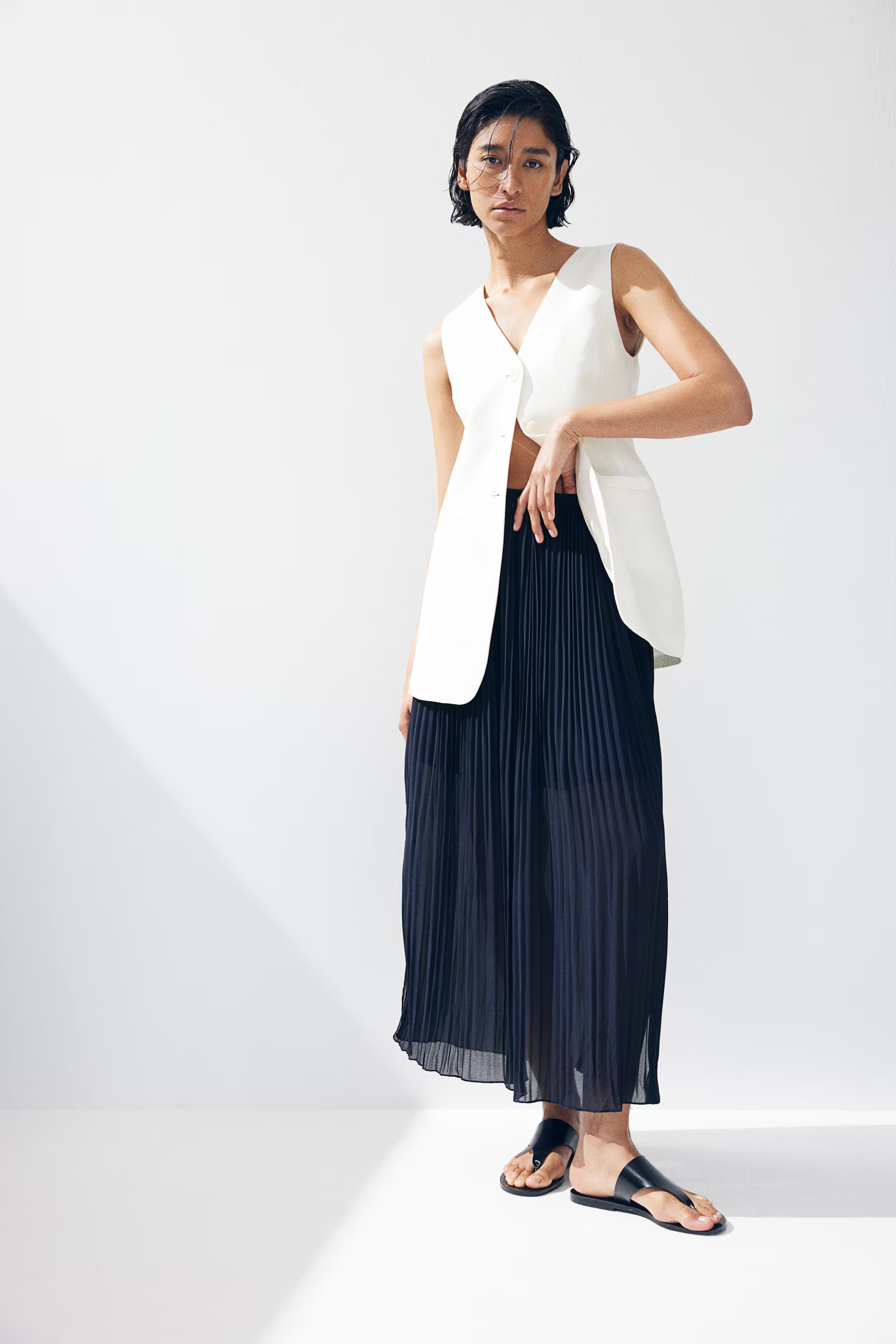 Pleated Chiffon Skirt | H&M (US + CA)
