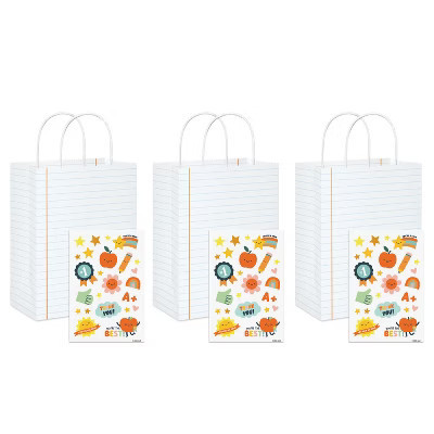 Carlton Cards 3ct Teacher Appreciation Combo Bags Small DIY Bag with Sticker Sheets | Target