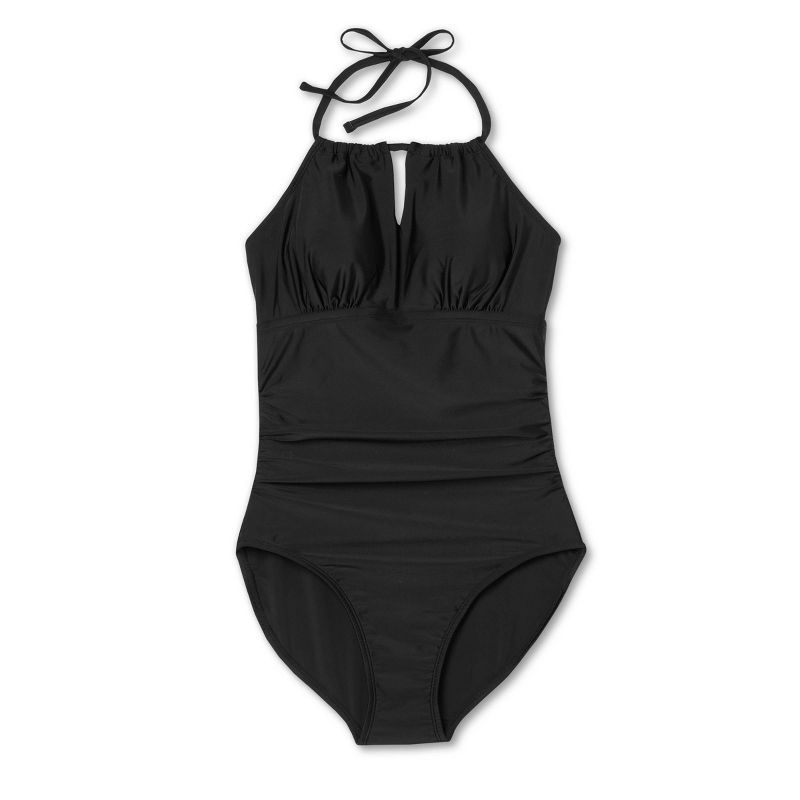 Women's Post Mastectomy High Neck Full Coverage One Piece Swimsuit - Kona Sol™ | Target