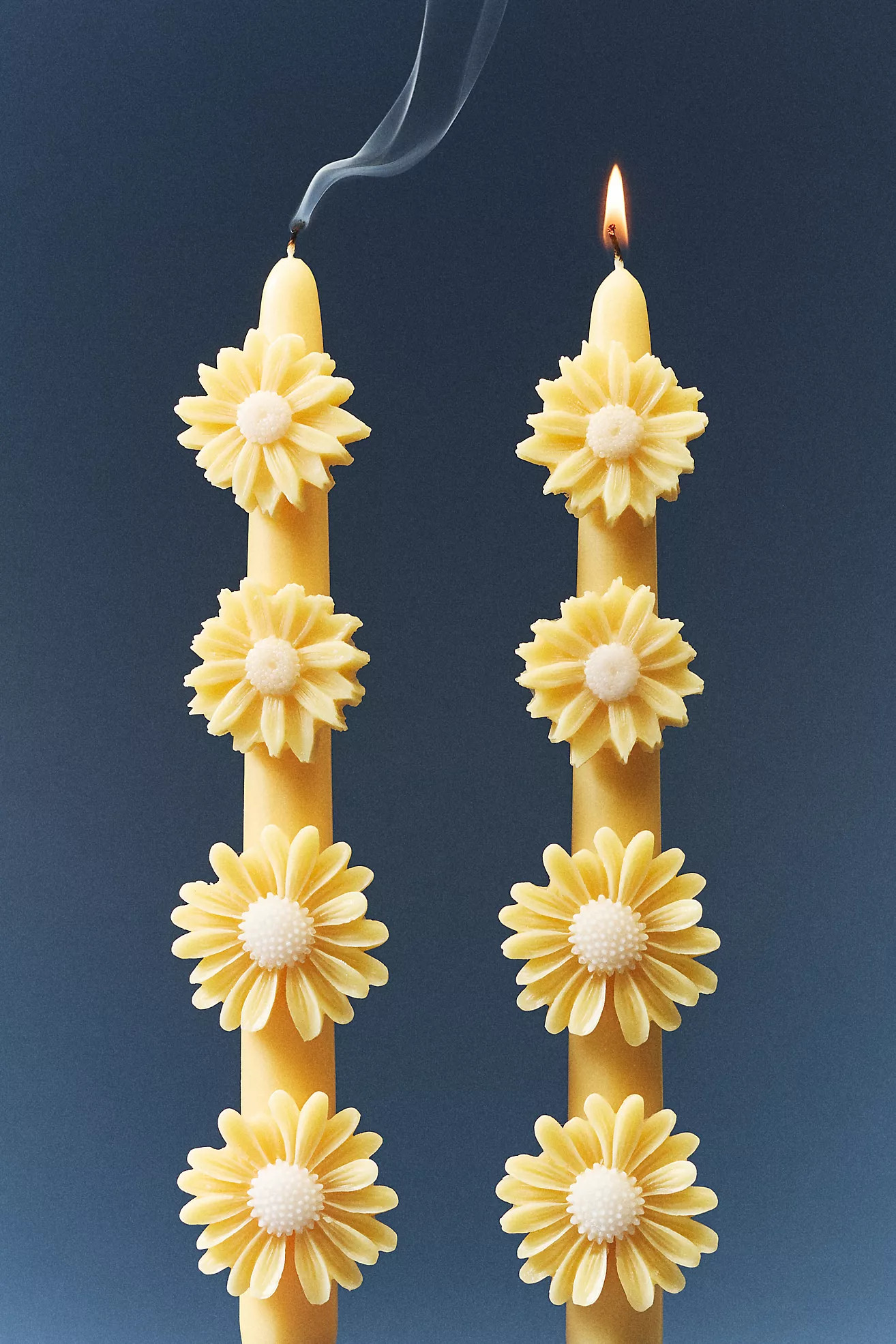 Fleur Daisy Taper Candles, Set of 2 | Anthropologie (US)