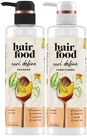 Amazon.com: Hair Food Sulfate Free Shampoo & Conditioner Set for Curly Hair with Mango and Aloe, ... | Amazon (US)