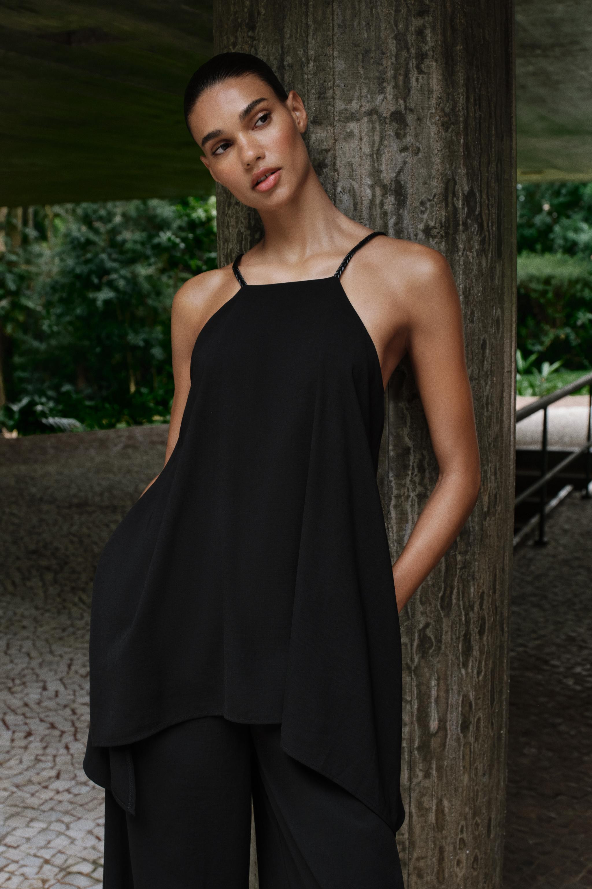 DOUBLE-LAYER BRAIDED STRAP JUMPSUIT | Zara UK