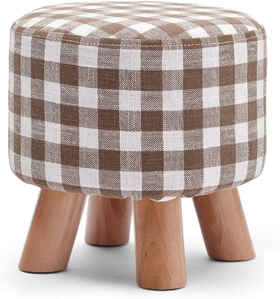 Ottoman Stool Solid Wood Footstool Sofa Footrest Ottoman Coffee Table Stool with 4 Wooden Legs Sm... | Amazon (US)