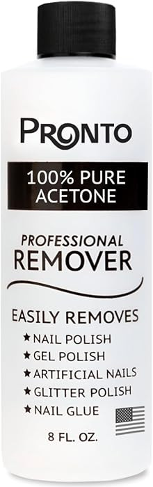 Pronto 100% Acetone Gel Nail Polish Remover - Gel Polish Remover for Nails | Acetone Nail Polish ... | Amazon (US)