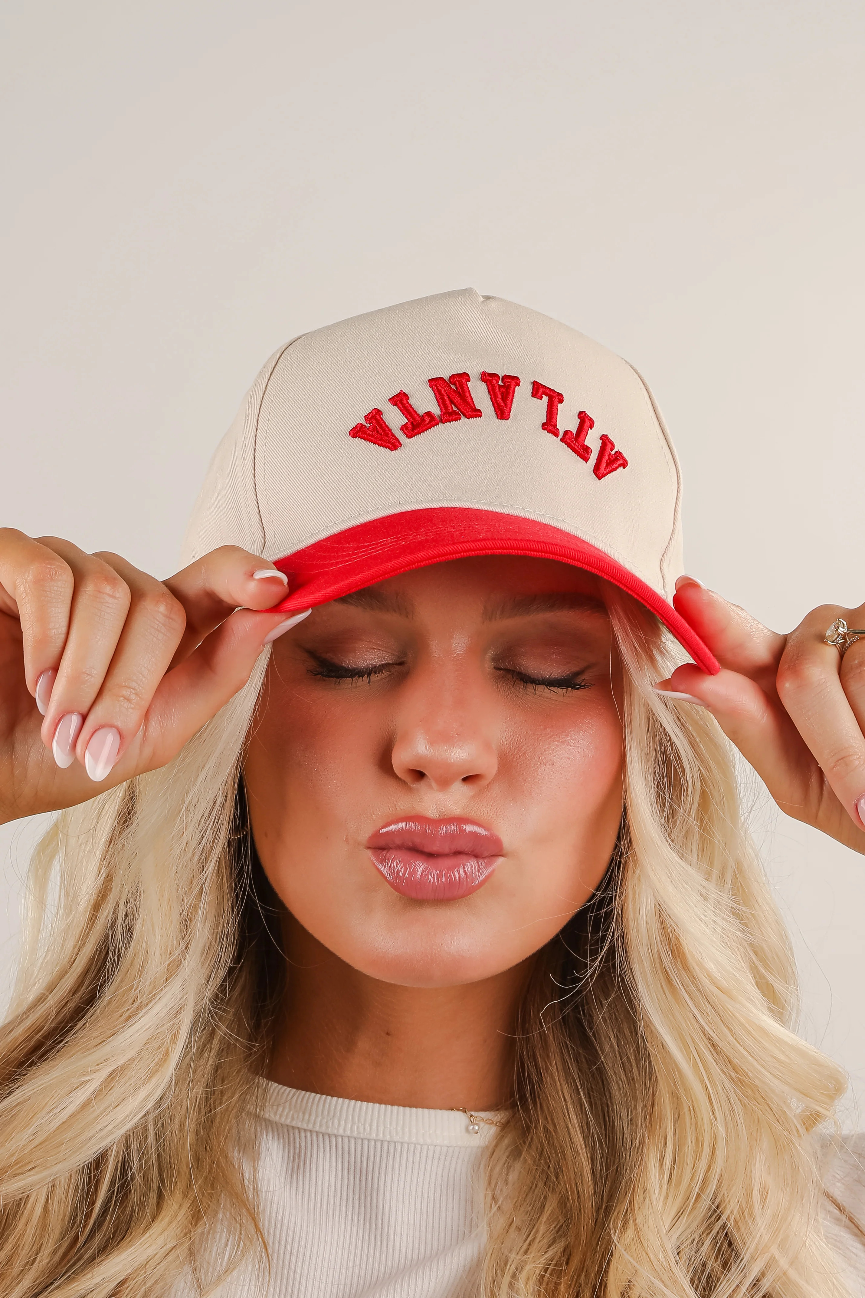Atlanta Embroidered Color Block Hat | DU Exclusives | DressUp | Dress Up