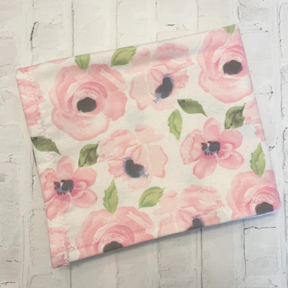 Baby Girl Receiving Blanket, Pink Floral Swaddle Blanket, Floral Nursery, Baby Girl Flannel Blank... | Etsy (US)