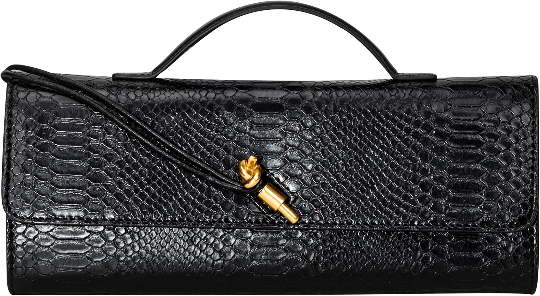 Elegant Evening Clutch Purse for Women – Structured Crocodile PU Leather Handbag for Wedding & ... | Amazon (US)