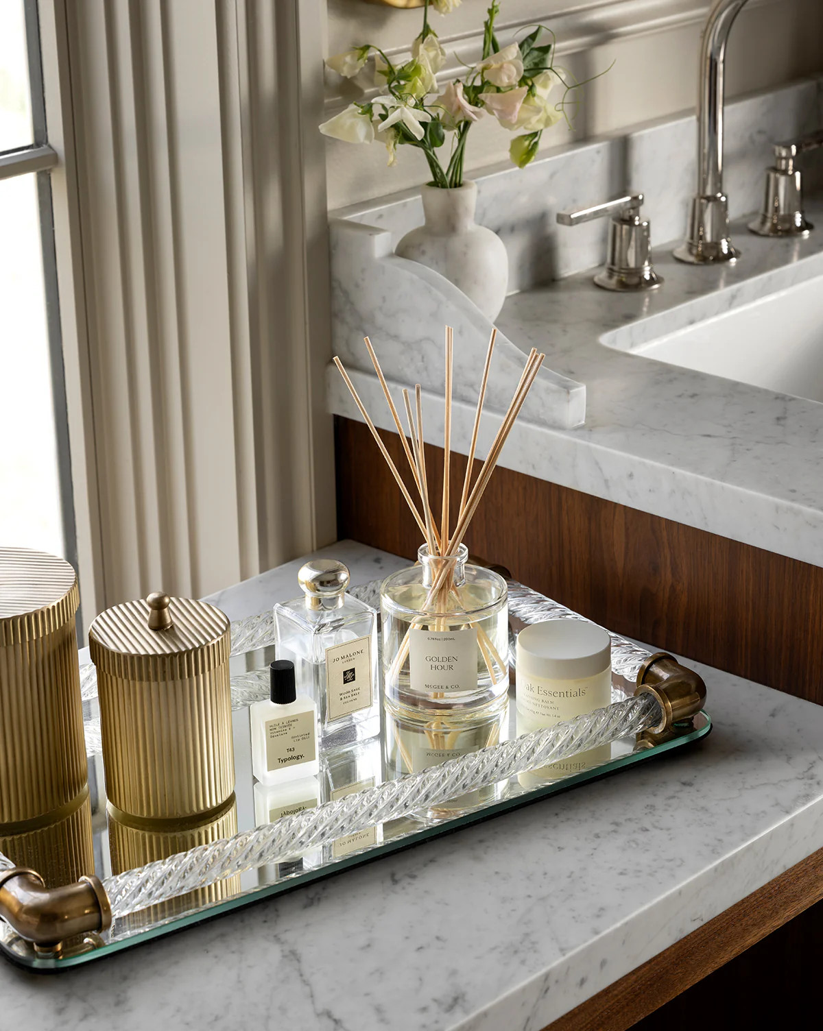 Rhodes Brass & Glass Tray | McGee & Co. (US)