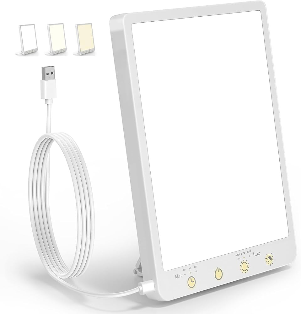 10000 Lux Light Therapy Lamp - Full Spectrum Therapy Light, 3 Color Temperature & Wall Mount Ther... | Amazon (US)