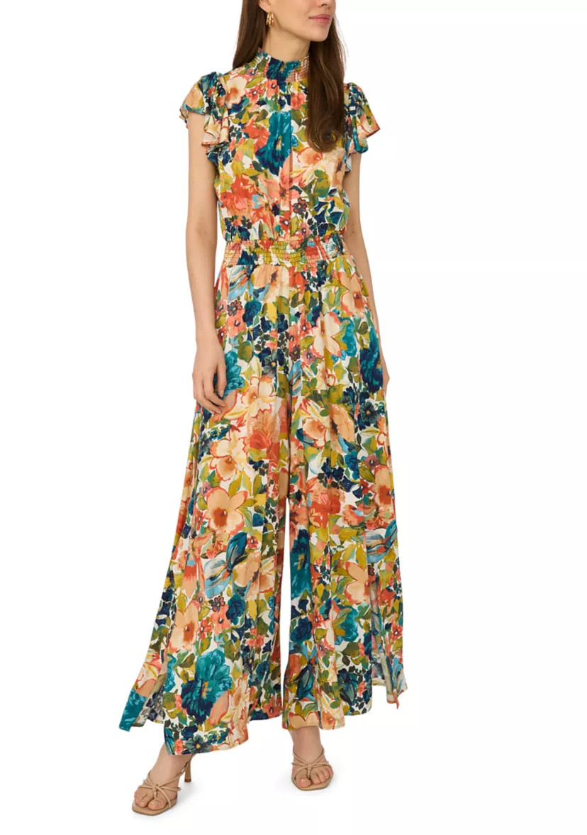 Women's Short Sleeve Printed Jumpsuit | Belk