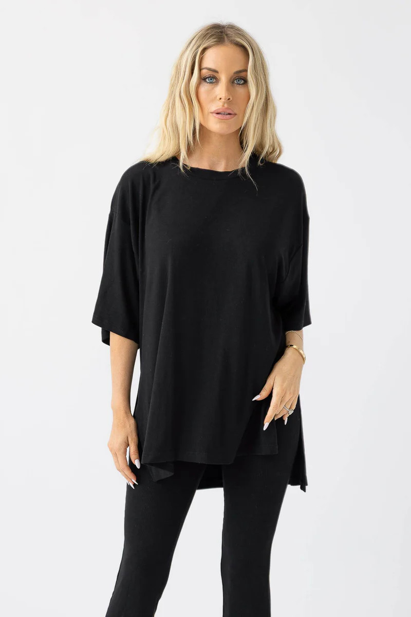 All Weekend Long Pant Set Black | The Foxy Kind