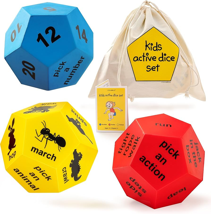Covelico Exercise Dice for Kids, Physical Education Equipment Gross Motor Toys, Kids Obstacle Cou... | Amazon (US)