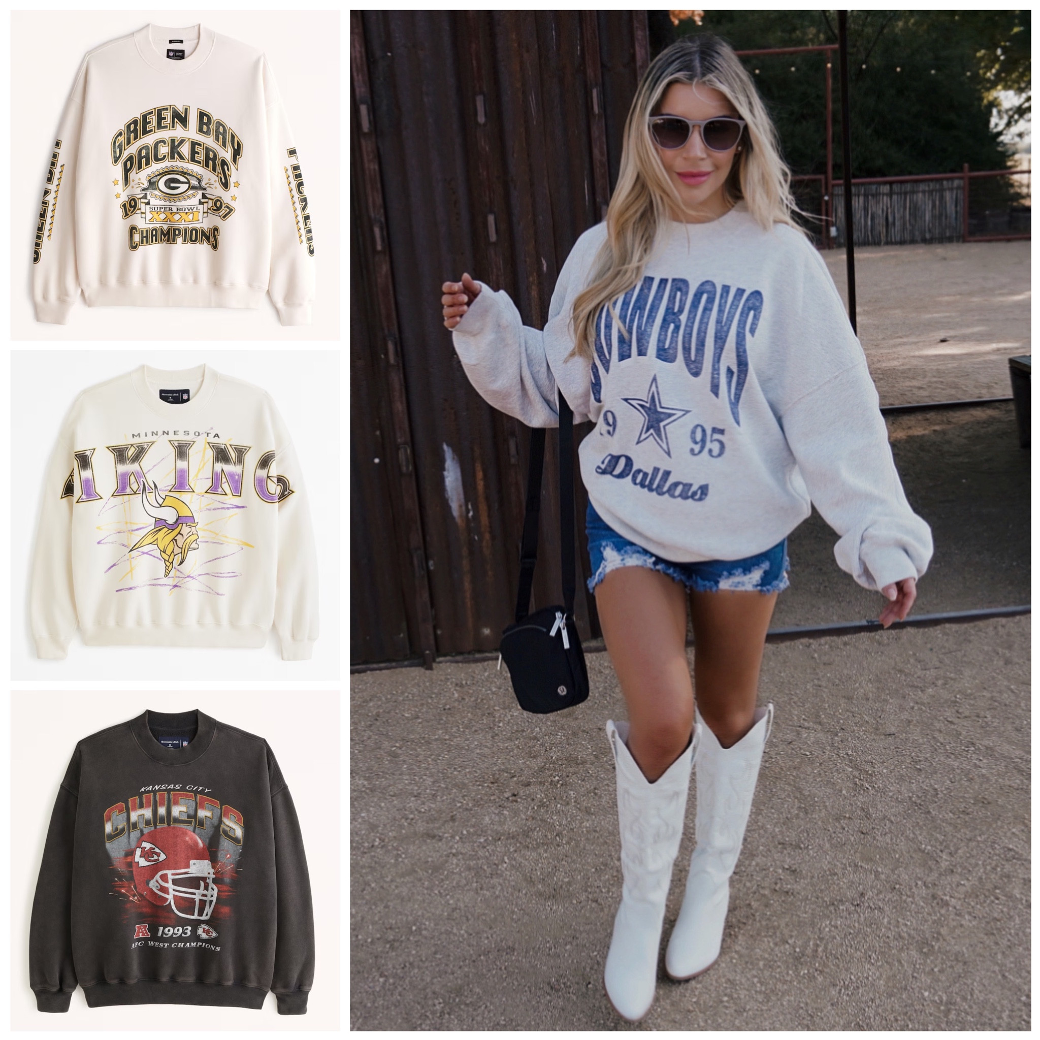 This crew neck is so comfy! Fits oversize, wearing XS

#LTKunder100 #LTKSeasonal #LTKsalealert